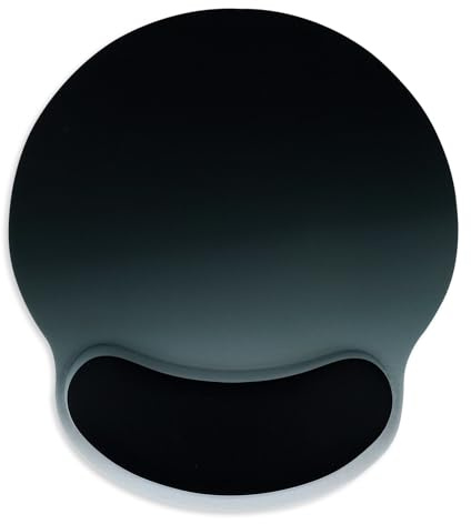 AOKSUNOVA Tapis de Souris Ergonomique avec Repose-Poignet Noir | Tapis souris ergonomique en Lycra avec repose-poignet en mousse à mémoire de forme et base en caoutchouc.