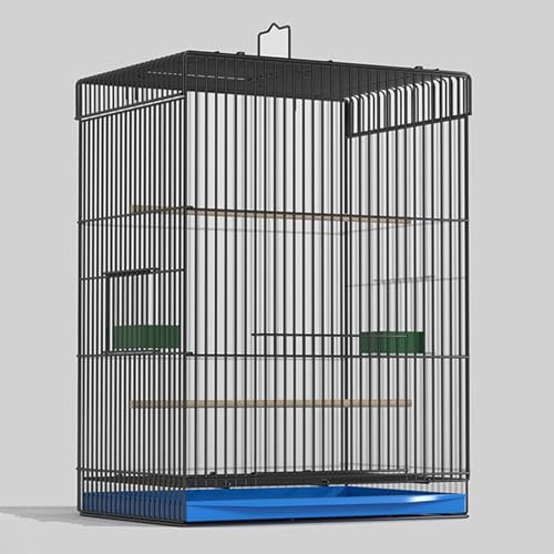 Vogelkäfig, Wellensittich Käfig, Inklusive Vogelkäfig und Zubehör, Perfekt for Sittiche, Unzertrennliche, Kanarienvögel und Mehr(42 * 32 * 60cm/16.5 * 12.5 * 23.6in)