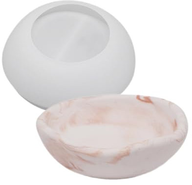 Stampi irregolari a forma di ciotola, vasi, in silicone, fatti a mano, in resina epossidica, stampi per gesso, per decorazioni domestiche