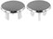Runde Chrom-Überlaufabdeckungen, 2-teiliges Set für Standard-Löcher mit 22 mm und 24 mm