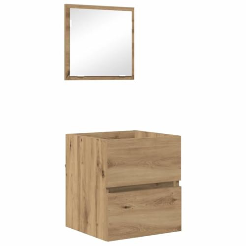 vidaXL Badezimmerschrank Artisan-Eiche 41 x 38,5 x 45 cm Holzwerkstoff, Badezimmer Schrank, Wandregal, rechteckig, Holz, minimalistisches Design, kompakter Aufbewahrer