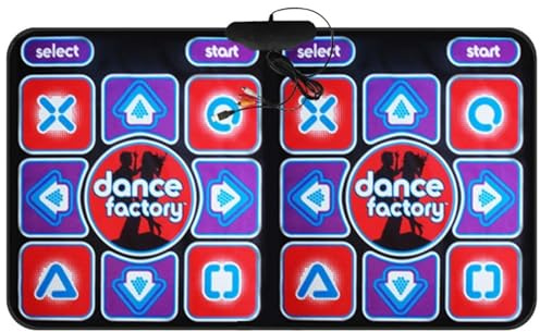 Children's Adult Dance Mat TV Computer User Electronic Music 100 In 60 Sensory Games Plug and Play with Remote (AV Available Converter) Baby Teppich Mädchen (Blue One Size)