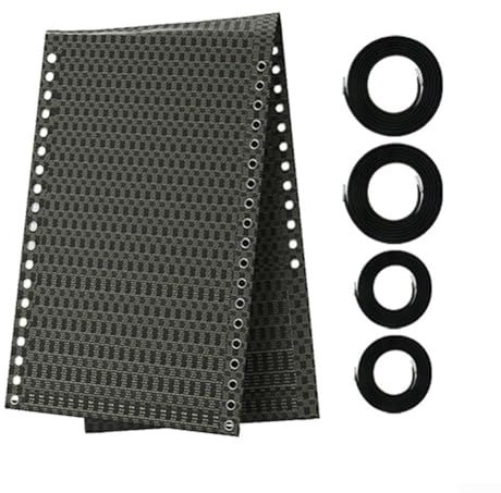 CWOQOCW Strandkorb-Ersatz-Set mit Nylon-Stoffbezug 160 x 43 cm und elastischen Seilen, wasserdicht, UV-beständig, Reparatur-Set für Outdoor-Liege (E)