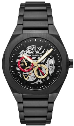 Armani Exchange Men's 44MM Black Stainless Steel Watch, AX4196