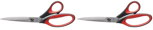 BESSEY Erdi Mehrzweck-Schere D820-250, Gesamtlänge 250 mm Schnittlänge 80 mm, Komfortable Griffaugen mit Weichstoffeinlage, Gewicht 0,10 Kg (Packung mit 2)