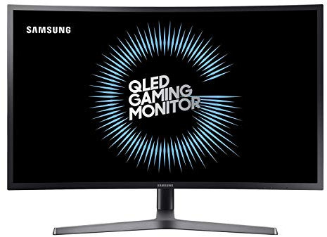 Samsung C32HG70 Monitor Gaming Curvo, 32 Pollici, Pannello VA, WQHD, QLED, HDR, 2K, 2560 x 1440, 1 ms, 16:9, 144 Hz, 1440p, 1800R, FreeSync, 1 Display Port, 2 HDMI, Regolabile in altezza, Pivot, Nero