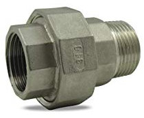 Union à portée conique male/femelle en inox 316-3/8''