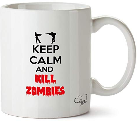 Hippowarehouse Keep Calm and Kill Zombies Printed Mug Cup Ceramic 10oz