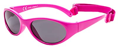 Kiddus Lunettes de Soleil pour Garçons et Filles. Entre 2 et 6 ans. Gomme Super Flexible avec Bande Élastique Réglable. 100% Protection Solaire UV400. Rose (08 Rose foncé)