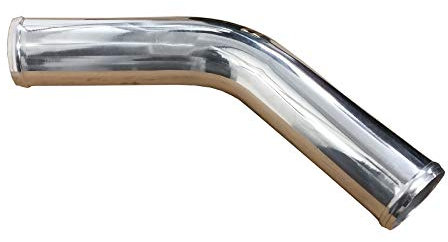 45 Grad Alu Bogen AD 60mm Aluminium Rohrbogen poliert Alurohr Rohrleitung