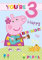 Offizielle Peppa Wutz Geburtstagskarte zum 3. Geburtstag – Peppa Wutz Alter 3