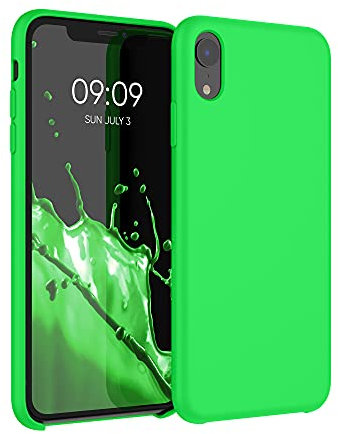 kwmobile Case Compatible with Apple iPhone XR Case - TPU Silicone Phone Cover with Soft Finish - Neon Green