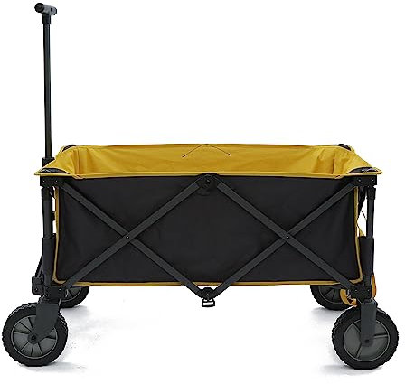 Hi-Gear Folding Gear Buggy with Weather Resistant Steel, Durable Fast Drying Fabric & Chunky Wheels, Cart, Wagon, Foldable Wheeled Trolley, 50kg Capacity, Ideal for Camping, Festivals & Fishing