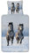 ESPiCO Bettwäsche Trendy Bedding Schneepferde Grau Hengst Stute Tiermotiv Wildpferde Wildtiere Flanell, Größe:135 cm x 200 cm