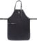 Angus Stoke Grill & Kochschürze aus Canvas/Baumwolle - Grillschürze variabel mit Leder-Riemen - Koch Schürze Danny (Schwarz)