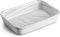 MALACASA Série Bake,Plat à Four Rectangulaire en Porcelaine Marbre - 35cm 3300ml - Moules allant au four - Moules à Pâtisserie Résistants Moules à Soufflé