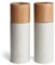 SPRINGLANE Salz & Pfeffermühle 2er Set aus Buchenholz & Beton, Gewürzmühle, Chilimühle, Verstellbares Keramikmahlwerk, Unbefüllt, Skandinavisches Design - Grau