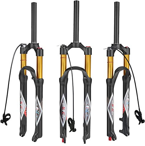 aiNPCde Magnesiumlegierung Luft MTB Federgabel 26 27,5 29 Zoll 140mm Federweg, FO01-RK21 Zugstufeneinstellung Ultraleicht Mountain Luft Gabel Verwenden 1,5-2,45 Reifen