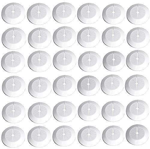 36 Piezas Embellecedor Radiador,Cubierta de Tubería,Cubierta para Tubos de Radiador,Embellecedor Radiador Calefacción Plástico Tuberia Cubiertas para Tubo de 8-30 mm de Diámetro (Blanco)