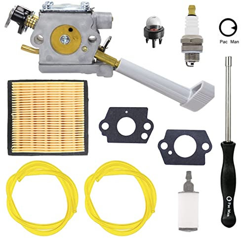 NIMTEK RY08420A - Carburatore con filtro dell'aria per Ryobi BP42 RY08420, motore soffiante a zaino sostituisce 308054079 308054093 Walbro WT-1086