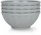 JSYMJSY Lot de 4 bols à céréales incassables, 750ml grand bol en plastique, bol léger pour soupe de céréales, collation, salade, etc. Passe au micro-ondes et au lave-vaisselle, gris, Φ16cm