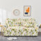 Lukery Stretch Sofabezug rutschfest Sofaüberwürfe mit Armlehnen, Universal Wohnzimmer All-Inclusive Ecksofa L Form Sofa/Sesselbezug für Hotel Schlafzimmer Zuhause (3 Sitzer,Blumen und Blätter)