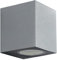 Damastoreitalia Applique da esterno ip65 lampada faretto a parete giardino moderno gu10 (Cubo grigio)