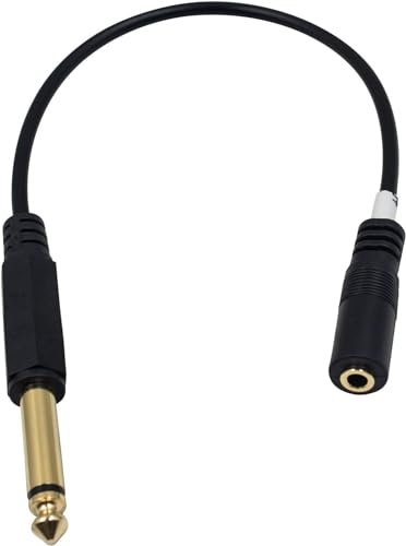 innov8 Cavo di prolunga AUX con jack audio mono TS da 6,35 mm maschio a femmina da 3,5 mm