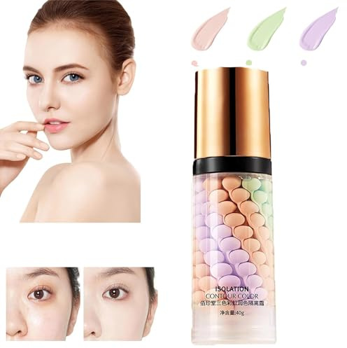 Getossu Wrinkle Blurring Primer, Triple Color Barrier Cream, Instant Wrinkle Blurring Primer, Instantly Hide Wrinkles & Fine Lines, Anti-Wrinkle Concealer Primer for All Skin Types (1pcs)