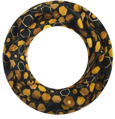Majea Loop Schal Damen Schlauchschal Halstuch schmaler Loopschal (880051) (gelb 3)