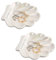 2Pcs Plat à Bijoux en Céramique, Plateau Bijoux en Forme Coquille, Bibelot Vintage Porte-Anneau Bol Organisateurs Coquillage Bijoux, Collier Organisateur Décoratif Porcelaine Assiette