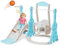 Tobogán y Columpio para niños pequeños, Juego de Escalada con tobogán 4 en 1 para bebés con Columpio, tobogán trepador y Baloncesto, toboganes para niños para Interiores y Exteriores (Azul)