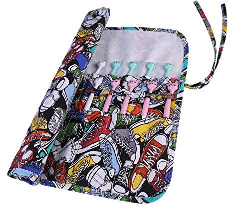 haozaikeji 22 Slots Art Paint Brush Holder Canvas Roll Paint Brush Bag Watercolor Oil Carrier Draw Pen Pouch Case Large Capacity Brush Organizers Art Supplies for Artist Students