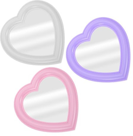 Levemolo Schminkspiegel im Vintage-Stil in Herzform Schreibtischspiegel stabile Konstruktion für Damen