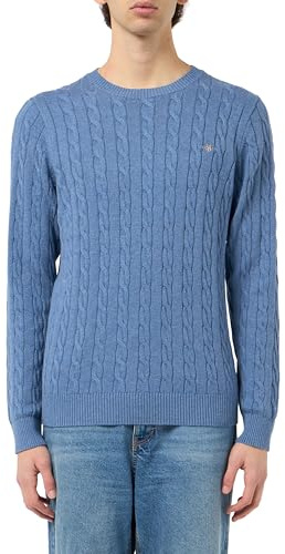 GANT Pullover Langarm Rundhals Kabelstrick beige