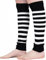 ANZEE Leg Warmers for Adult Ladies & Girls Stay Warm and Stylish Women Knitted Ankle Striped Leg Warmers Party Dance, Sports, Yoga Accessories (White Black, One Size (Fit All))