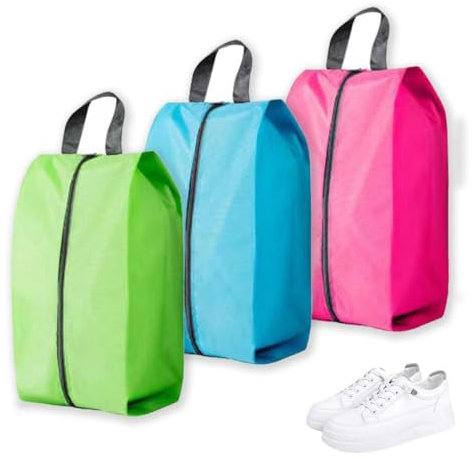 SULIUDAJI 3 Pezzi Sacchetti Per Scarpe Da Viaggio, Borsa Per Scarpe Da Viaggio,Sacchetti Scarpe Impermeabile E Antipolvere,Borsa Per Scarpe Con Cerniera Per Scarpe,Vestiti,Portatile Accessori Viaggio