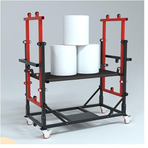 BGFYUSF Mobile Scaffolding Platform Electric Elevator Non-Slip Scaffold Lift Table， Mobile Scaffolding Lifting Operation Platform Ladder， for Ceiling Cleaning，，Rise Height 6M Load 500KG