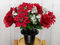 Artificial Poinsettia and Rose Grave Pot, Christmas Tribute Flowers, 30 cm
