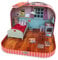 Sam & Julia - Mäusehaus to Go - Nimm den Koffer überall mit hin - Baue ihn selbst zusammen - Inhalt Koffer: Holzmöbel, Teddybär, handgemachte Bettwäsche, Sticker- und Stanzbögen