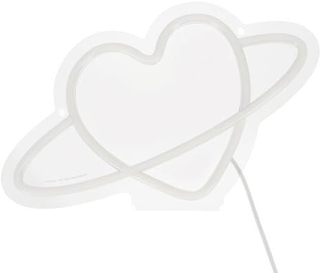 Legami Neon Effect LED Light Up Sign Home Decoration Saturn 27 x 17.5 x 8 cm