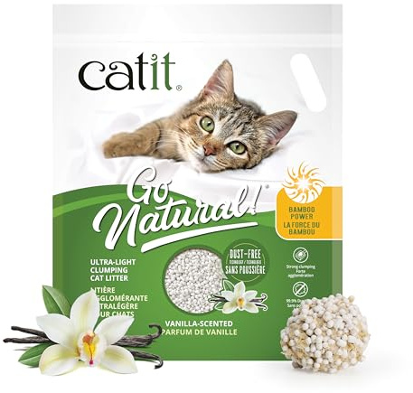 Catit Go Natural!, Klumpendes Katzenstreu aus Bambus, Vanilleduft, 1,4kg