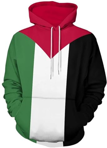 KETAFOUND Sweat À Capuche avec Drapeau De La Palestine pour Hommes Et Femmes - Sweat-Shirt À Manches Longues Imprimé en 3D avec Poche, Sweat-Shirts De Grande Taille pour Haut Tendance P