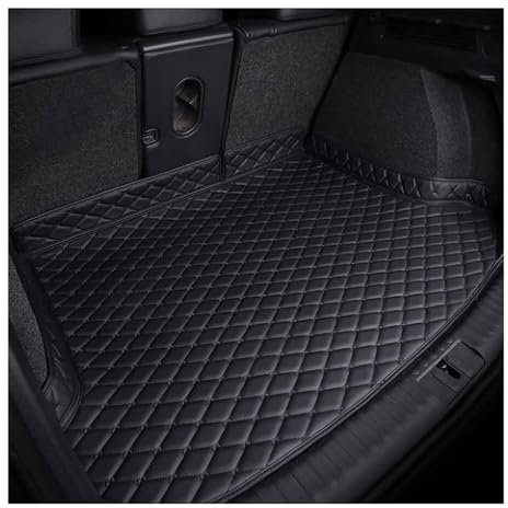 ZMXRF Auto Leder Kofferraumwanne Schutzmatte für Skoda KAROQ 2018,rutschfest Kratzfestem Kofferraummatte Kofferraum Matten Innenmatte Schutzmatte Styling,C Black