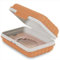TELAIN Porte-savon, 1 pièce, boîte à savon avec couvercle, boîte à savon portable pour douche, voyage, camping, anti-fuite, taille de voyage, orange