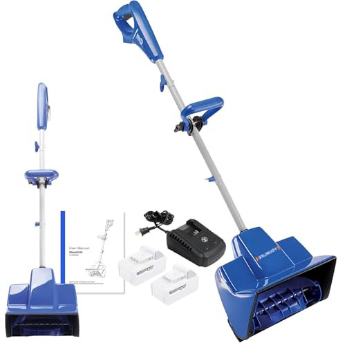 SAIYERUS 24V 11-Inch Cordless Snow Shovel, Electric Snow Shovel, Battery Powered Snow Blower, 20FT Throw Distance, 24-V/4.0 Ah Lithium-ion Battery Pack, and Quick Charger Included,1 Battery
