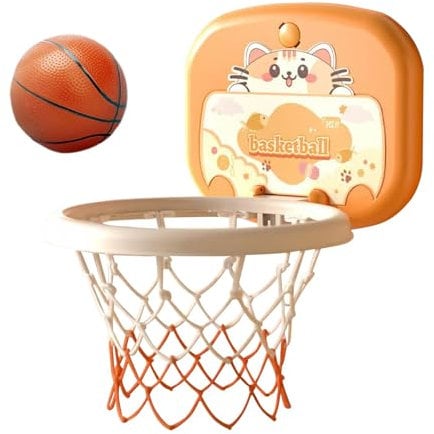 Kids Basketball Hoop, Over the Door Hoop, Basketball Hoop Play, Basketball Hoop Ball, Door Hanger Hoop, Fun Design Complete Set and Easy Installation for 3-5 Year Old Boys Girls