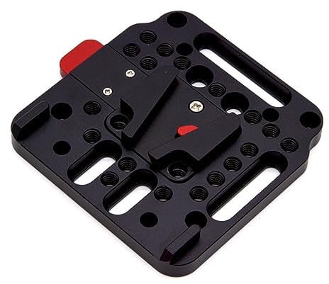 Angoily Quick Release Plate Clamp for Battery Mount Aluminum Adapter Plate Push Button Easy to Install