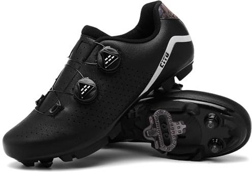 PENXZT MTB Radsportschuhe Herren Kompatibel Mit SPD 2 Schrauben Mit Cleats Fahrradschuhe Damen Mountainbike Schuhe Biking Draussen