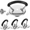 Luxshiny 4 Pezzi Maniglia accessoria del coperchio maniglie delle pentole Maniglia del coperchio della caffettiera sostituzione dei manici delle pentole manici antiscottatura pvc Nero